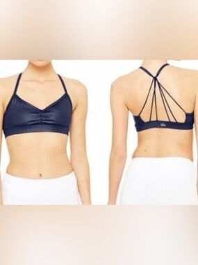 ALO Yoga Navy Strappy Sports Bralette